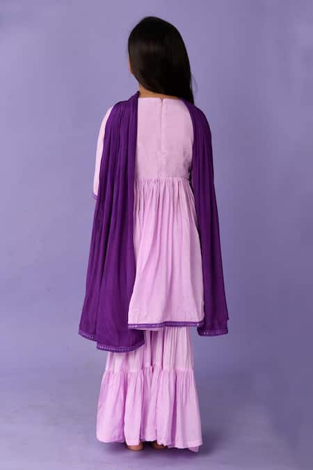 Kalp Embroidered Kurta Sharara Set 