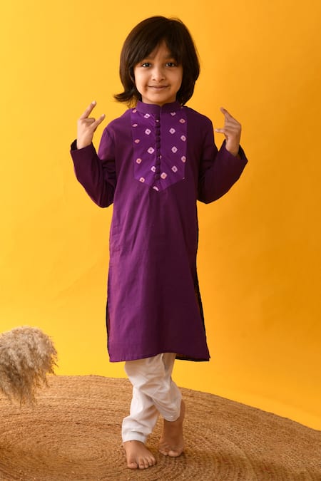 Kalp Bandhani Yoke Kurta & Pant Set 