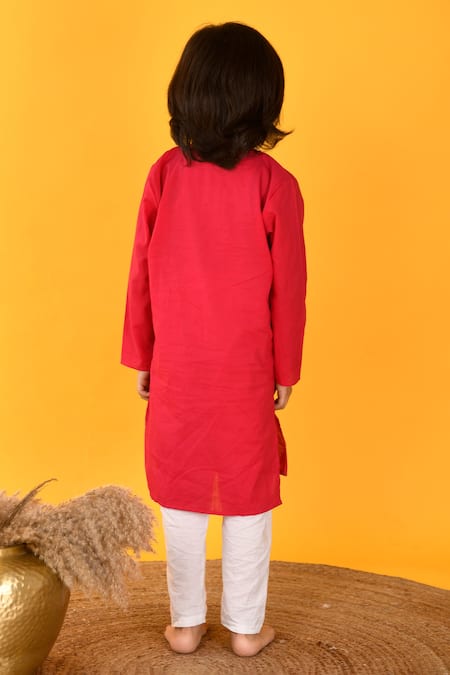 Kalp Bandhani Yoke Kurta & Pant Set 