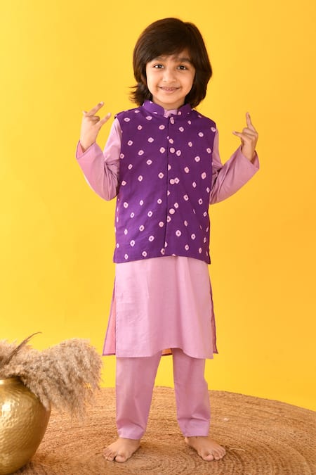 Kalp Bandhani Kurta Set with Pant 