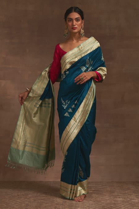 Kasturi Kundal Banno ki Bagiya Banarasi Saree 