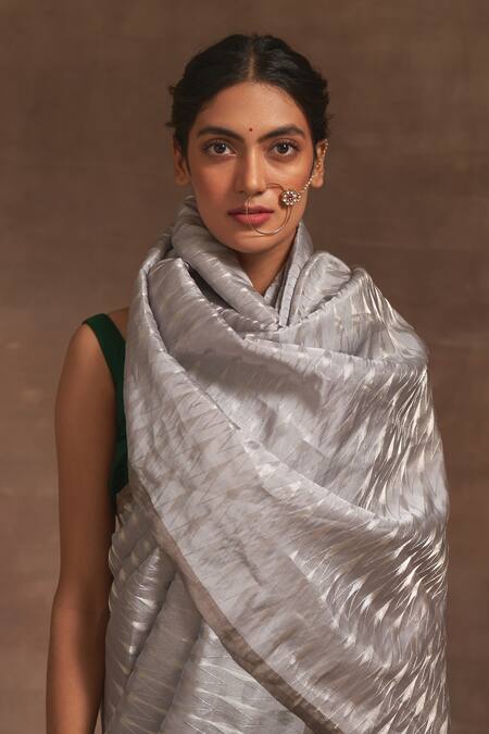 Buy an Exquisite Ash Colour Saree Online Now