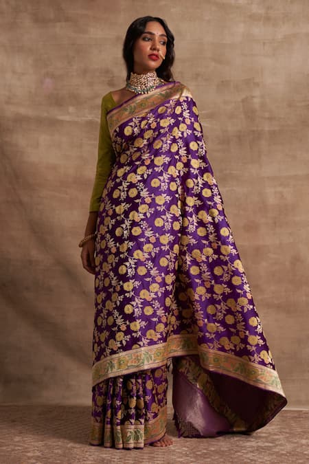 Kasturi Kundal Silk Banarasi Handloom Saree 