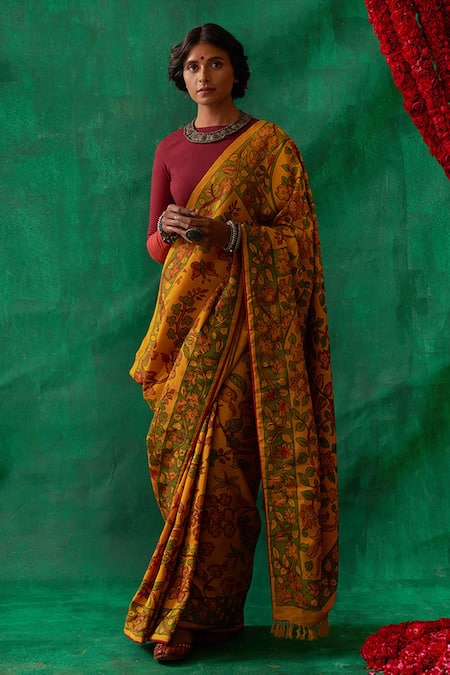 Pure Kanjivaram Silk Red Handloom Saree – Sunasa