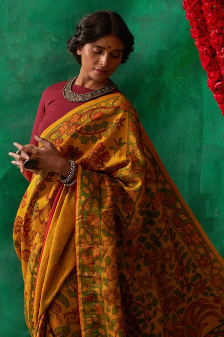 Top 5 Saree Choices With Kalamkari Blouses