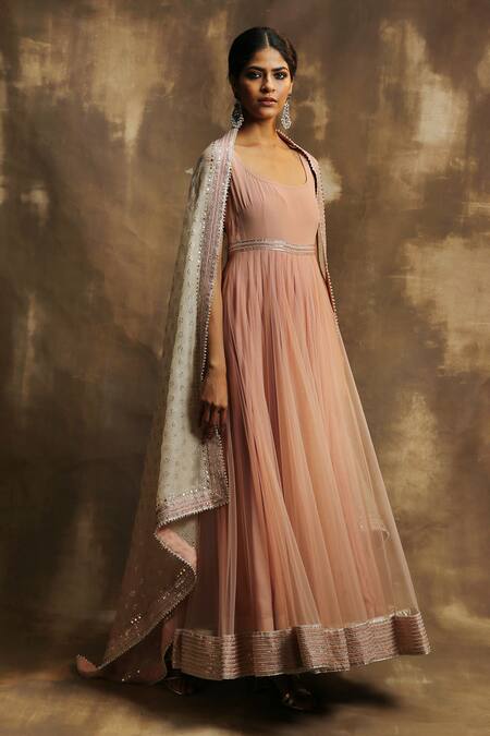 Karishma Khanduja Bareilly Pink Net Scoop Neck Embroidered Anarkali Set Online at Aza Fashions Karishma Khanduja Bareilly_Pink Net Scoop Neck Embroidered Anarkali Set _Online_at_Aza_Fashions