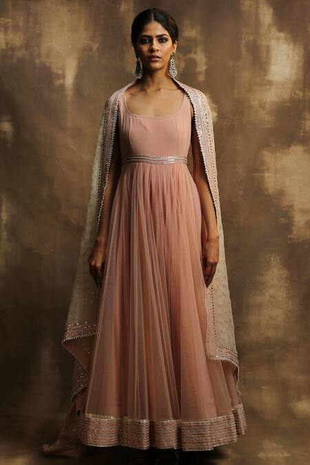 Buy Karishma Khanduja Bareilly Pink Net Scoop Neck Embroidered Anarkali Set Online at Aza Fashions Buy_Karishma Khanduja Bareilly_Pink Net Scoop Neck Embroidered Anarkali Set _Online_at_Aza_Fashions