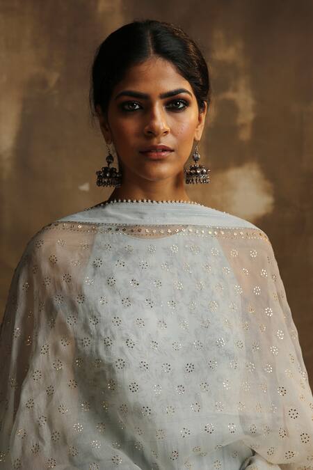 Karishma Khanduja Bareilly Blue Net Halter Embroidered Anarkali Set at Aza Fashions Karishma Khanduja Bareilly_Blue Net Halter Embroidered Anarkali Set _at_Aza_Fashions