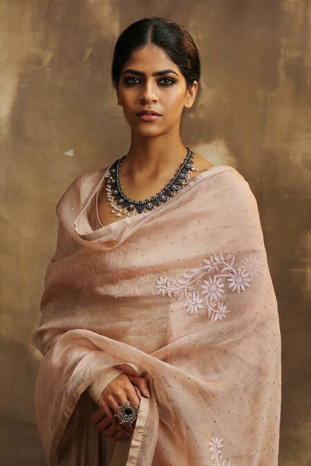 Buy Karishma Khanduja Bareilly Beige Cotton Scoop Neck Embroidered Anarkali Set Online at Aza Fashions Buy_Karishma Khanduja Bareilly_Beige Cotton Scoop Neck Embroidered Anarkali Set _Online_at_Aza_Fashions