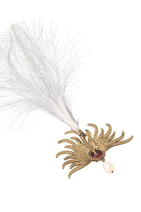 Cosa Nostraa_Gold Stone, Bead The Maharaja Embellished Kalangi _Online_at_Aza_Fashions