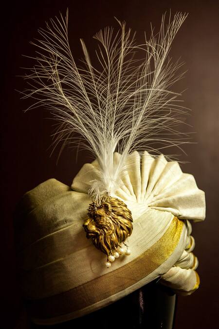 Cosa Nostraa_Gold Bead Antique 3d Lion Of Judah Kalangi _Online_at_Aza_Fashions