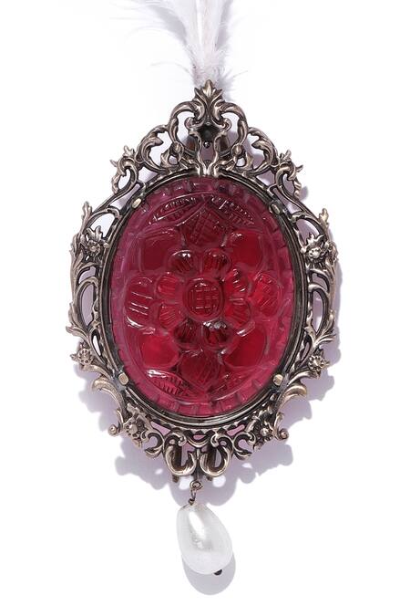 Buy_Cosa Nostraa_Gold Stone The Royal Souvenir Kalangi_Online_at_Aza_Fashions