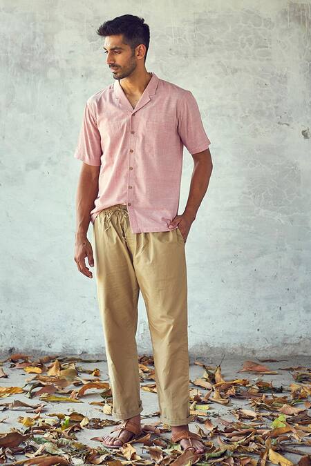 Buy Kharakapas Beige 100% Cotton Irish Pyjama Trouser Online at Aza Fashions Buy_Kharakapas_Beige 100% Cotton Irish Pyjama Trouser _Online_at_Aza_Fashions