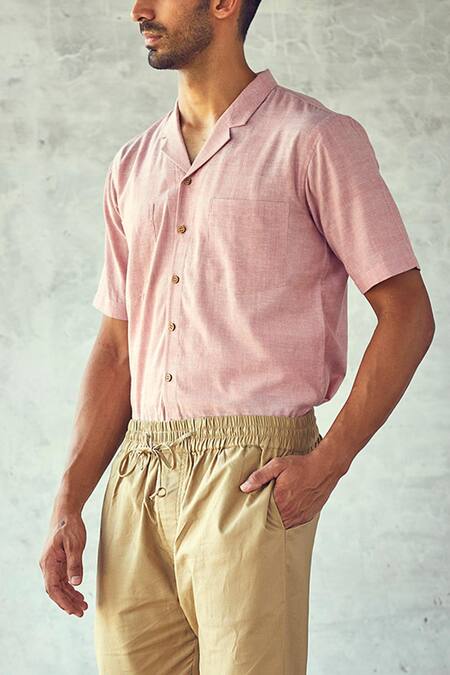 Shop Kharakapas Beige 100% Cotton Irish Pyjama Trouser Online at Aza Fashions Shop_Kharakapas_Beige 100% Cotton Irish Pyjama Trouser _Online_at_Aza_Fashions