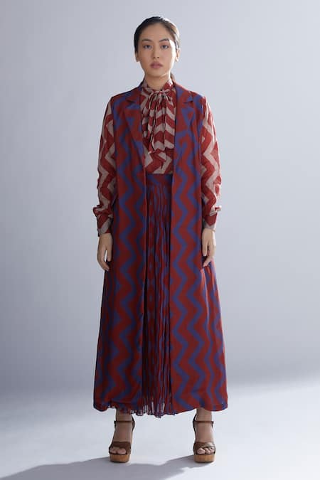 Koai Dabu Print Trench Jacket For Kids