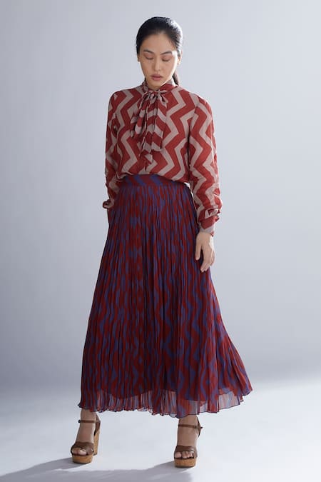 KoAi Dabu Print Pleated Skirt 