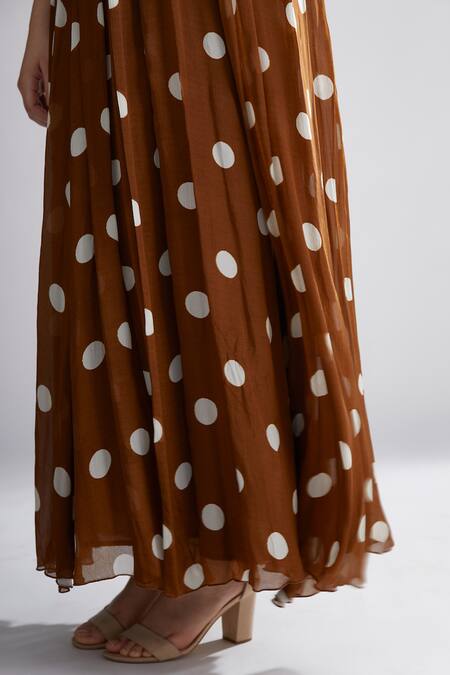 Polka Dot Side Bow Pleated Dress - メルカリ