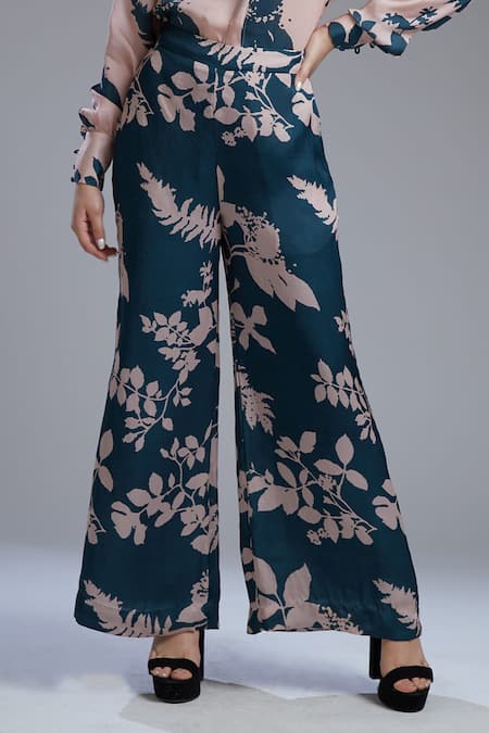 Koai Printed Satin Silk Palazzo For Kids