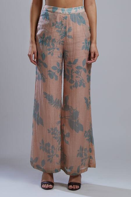 Koai Printed Chanderi Silk Palazzo For Kids