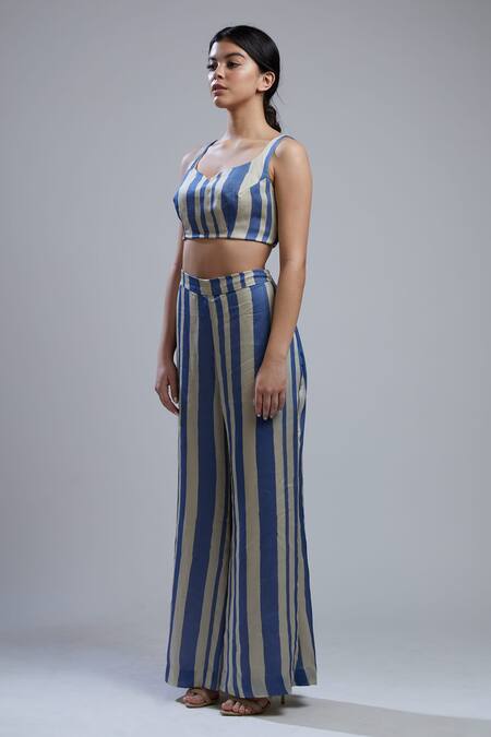 Koai_White Silk Printed Palazzo For Kids_Online_at_Aza_Fashions