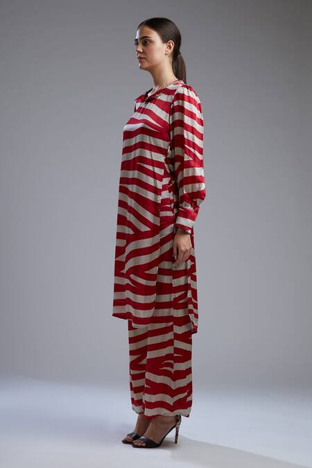 Koai_White Silk Printed Palazzo For Kids_Online_at_Aza_Fashions