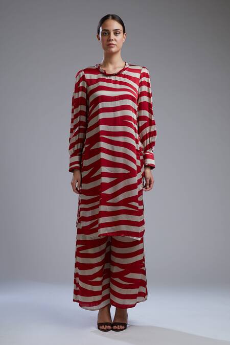 Buy_Koai_White Silk Printed Palazzo For Kids_Online_at_Aza_Fashions