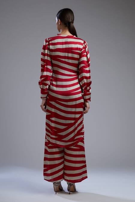 Shop_Koai_White Silk Printed Palazzo For Kids_Online_at_Aza_Fashions