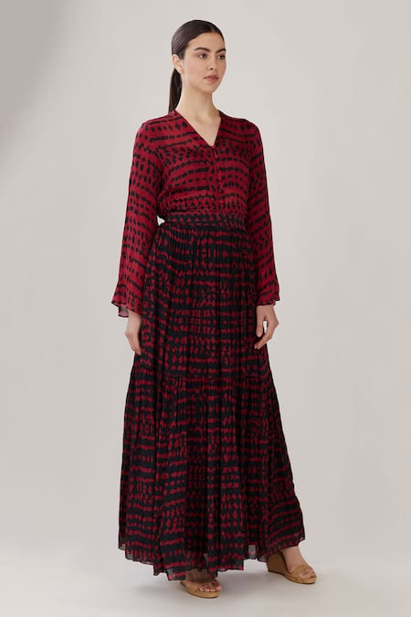 KoAi Abstract Print Skirt 