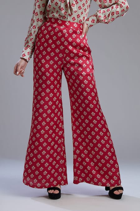 Koai Printed Silk Palazzo For Kids