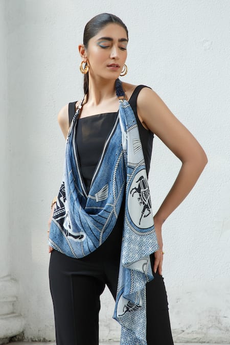 Kamaali Pret Horse Print  Scarf 