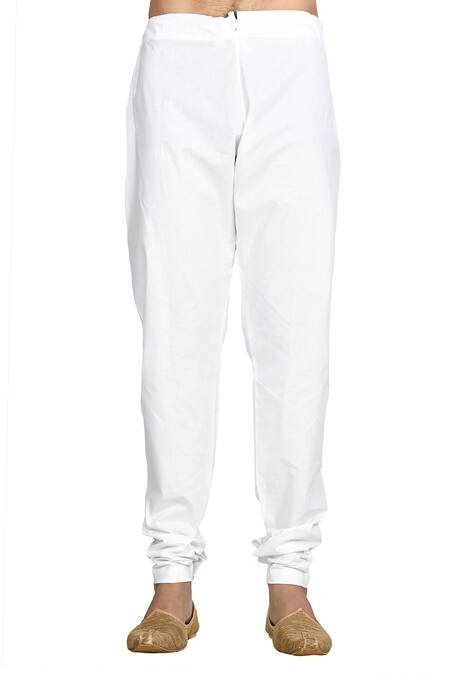 Shop_Aryavir Malhotra_Orange Sherwani Silk Asymmetric And Churidar Set_Online_at_Aza_Fashions