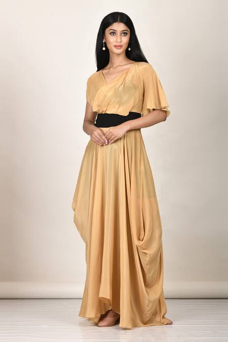 Plain hotsell golden gown