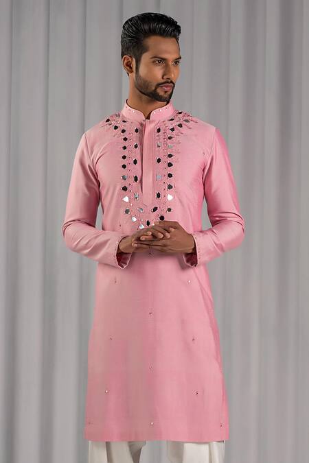 Buy Punit Arora Pink Silk Embroidered Kurta Set Online at Aza Fashions Buy_Punit Arora_Pink Silk Embroidered Kurta Set _Online_at_Aza_Fashions