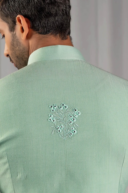 Buy Punit Arora Green Cotton Silk Embroidered Kurta Set Online at Aza Fashions Buy_Punit Arora_Green Cotton Silk Embroidered Kurta Set _Online_at_Aza_Fashions