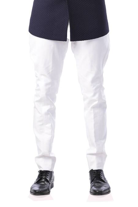 Shop Kommal Sood Blue Cupro Overlap Bandhgala And Pant Set Online at Aza Fashions Shop_Kommal Sood_Blue Cupro Overlap Bandhgala And Pant Set _Online_at_Aza_Fashions