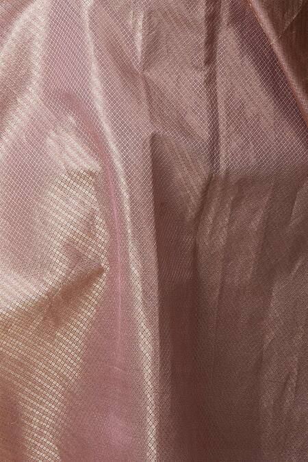 Shop_Kavita D_Pink Pure Silk Georgette Pre-draped Saree _Online_at_Aza_Fashions
