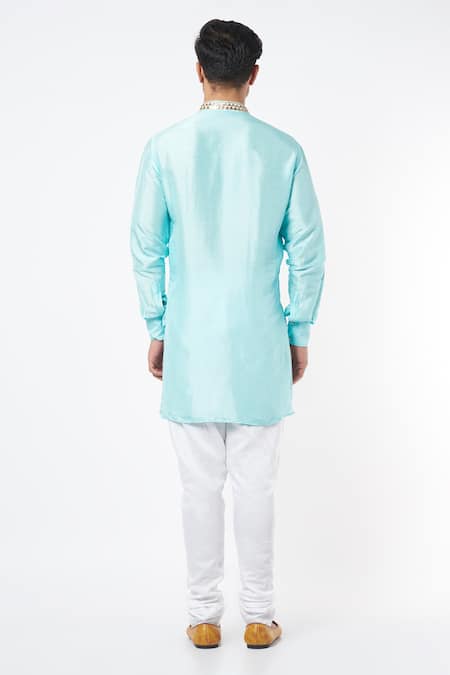 Spring Break Mandarin Collar Kurta Set For Kids