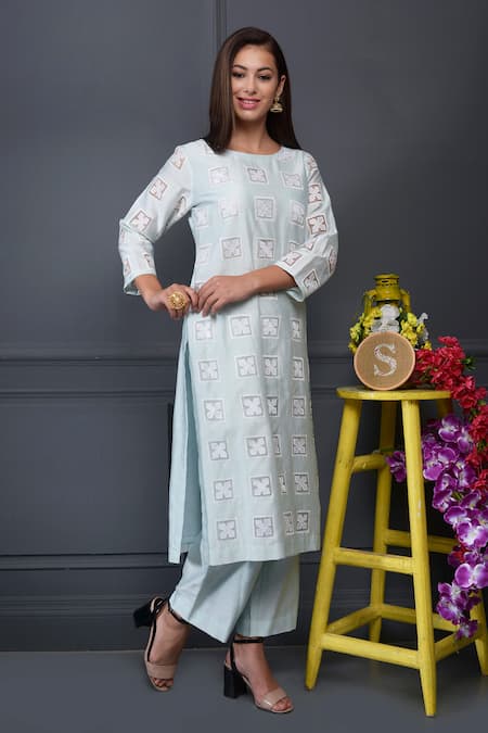 Surabhi Arya Silk Chanderi Kurta & Pant Set 
