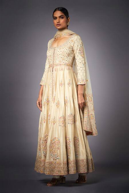 Buy RI.Ritu Kumar Beige Anarkali Silk Lining Viscose Skirt Viscose Dupatta Embroidered Set Online at Aza Fashions Buy_RI.Ritu Kumar_Beige Anarkali Silk Lining Viscose Skirt Viscose Dupatta Embroidered Set _Online_at_Aza_Fashions