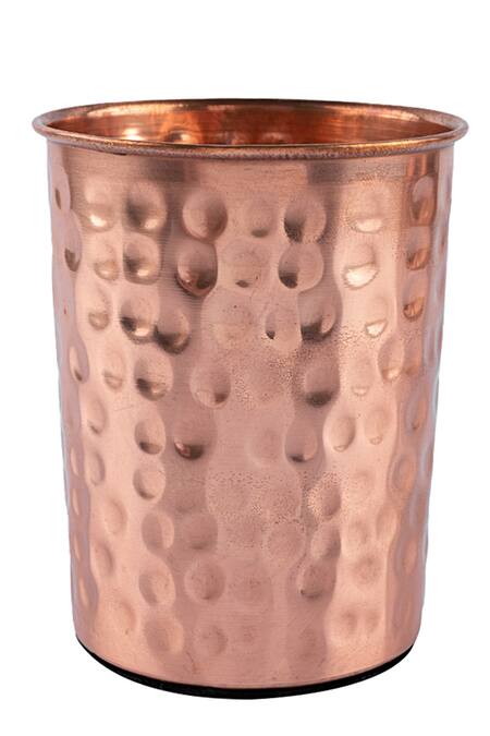 Kaksh Studio_Gold Copper Gulmar Jug And Glass Of 3_Online_at_Aza_Fashions