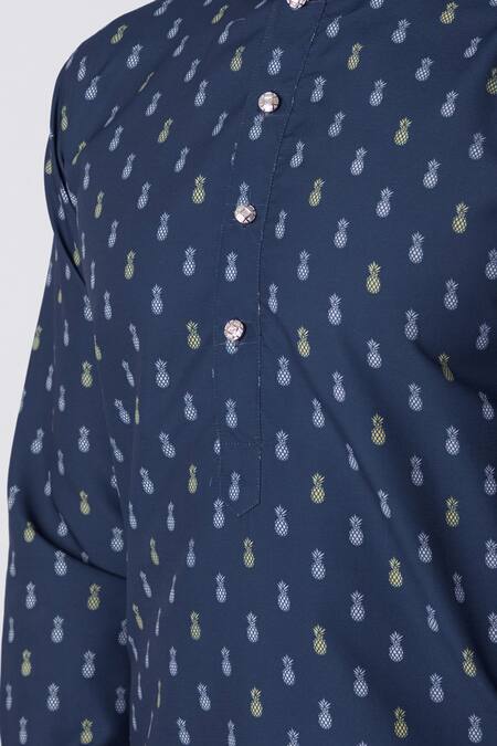 Buy Spring Break Blue Rayon Printed Kurta Online at Aza Fashions Buy_Spring Break_Blue Rayon Printed Kurta _Online_at_Aza_Fashions