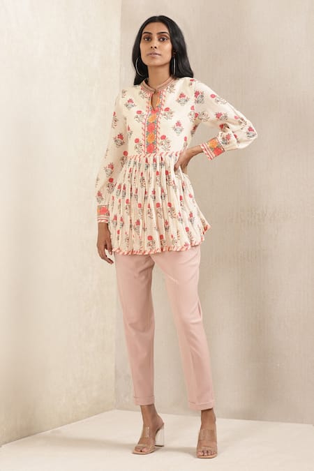 Ritu Kumar Floral Print Short Kurta 