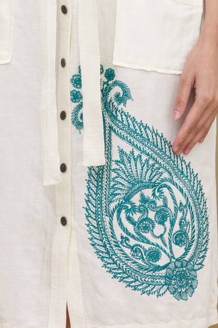 Kartikeya India_White Linen Satin Blend Sweetheart Neck Midi Dress_at_Aza_Fashions