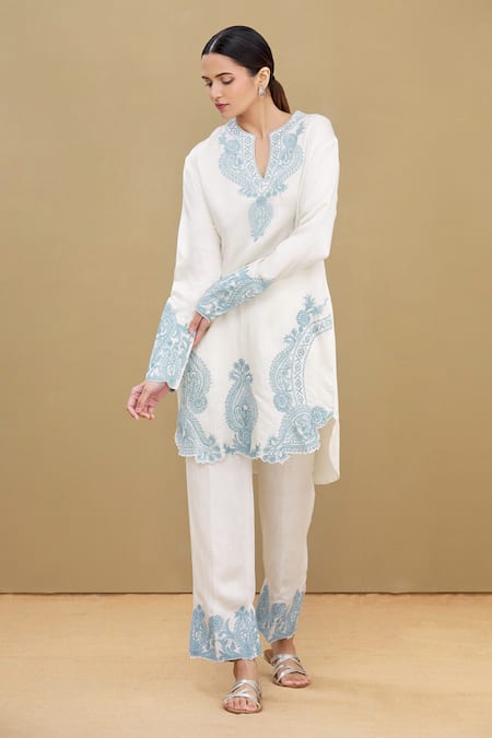 Kartikeya India Embroidered Kurta & Pant Set 