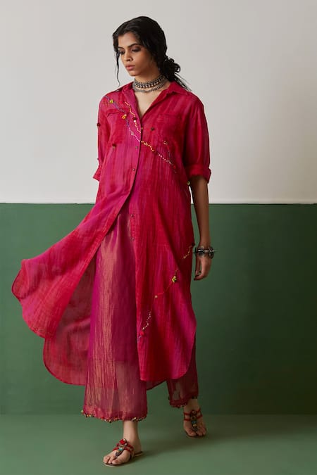 Medha Cotton Embroidered Shirt Tunic 