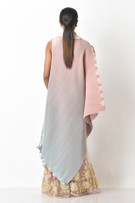 Kiran Uttam Ghosh Ombre Pleated Dress 