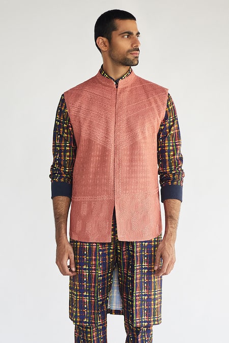 Kunal Anil Tanna Cotton Bundi & Kurta Set 