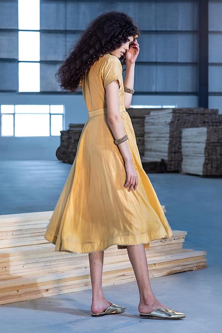 Kharakapas Zoya Wrap Sheath Dress 