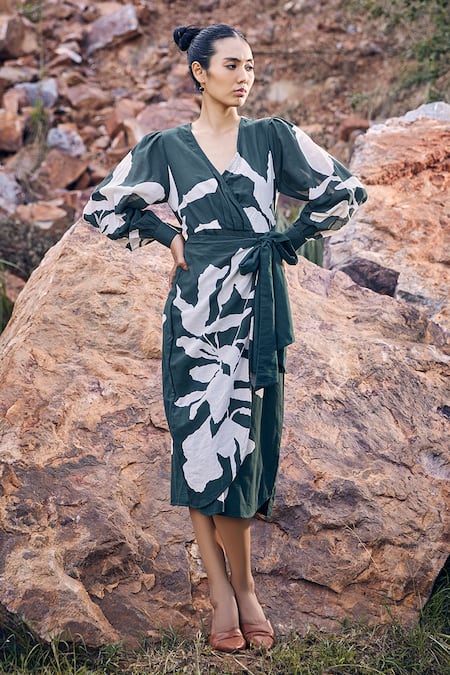 Kharakapas When Spring Met Autumn Printed Dress