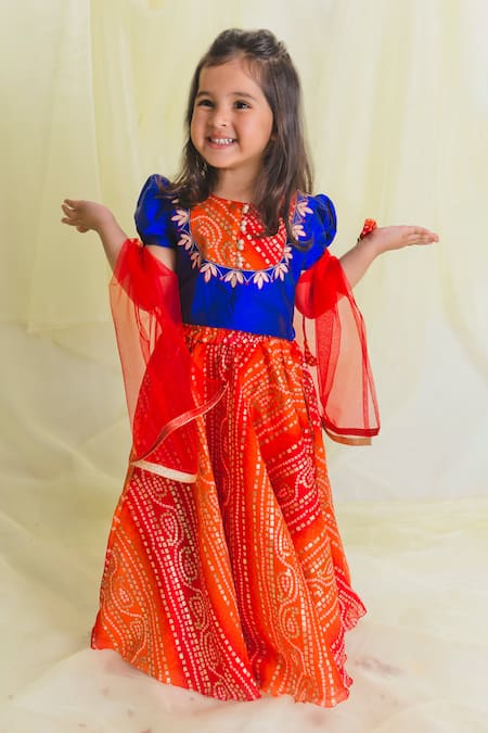 Saka Designs Chanderi Cotton Lehnga With Silk Choli | Designer bridal  lehenga choli, High fashion wedding dress, Kids dress patterns